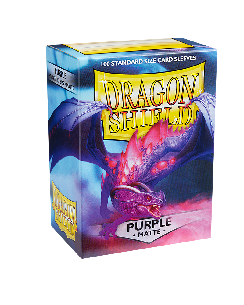 Dragon Shield Sleeve Matte Standard Size 100pcs - Purple Matte-Dragon Shield-Ace Cards &amp; Collectibles