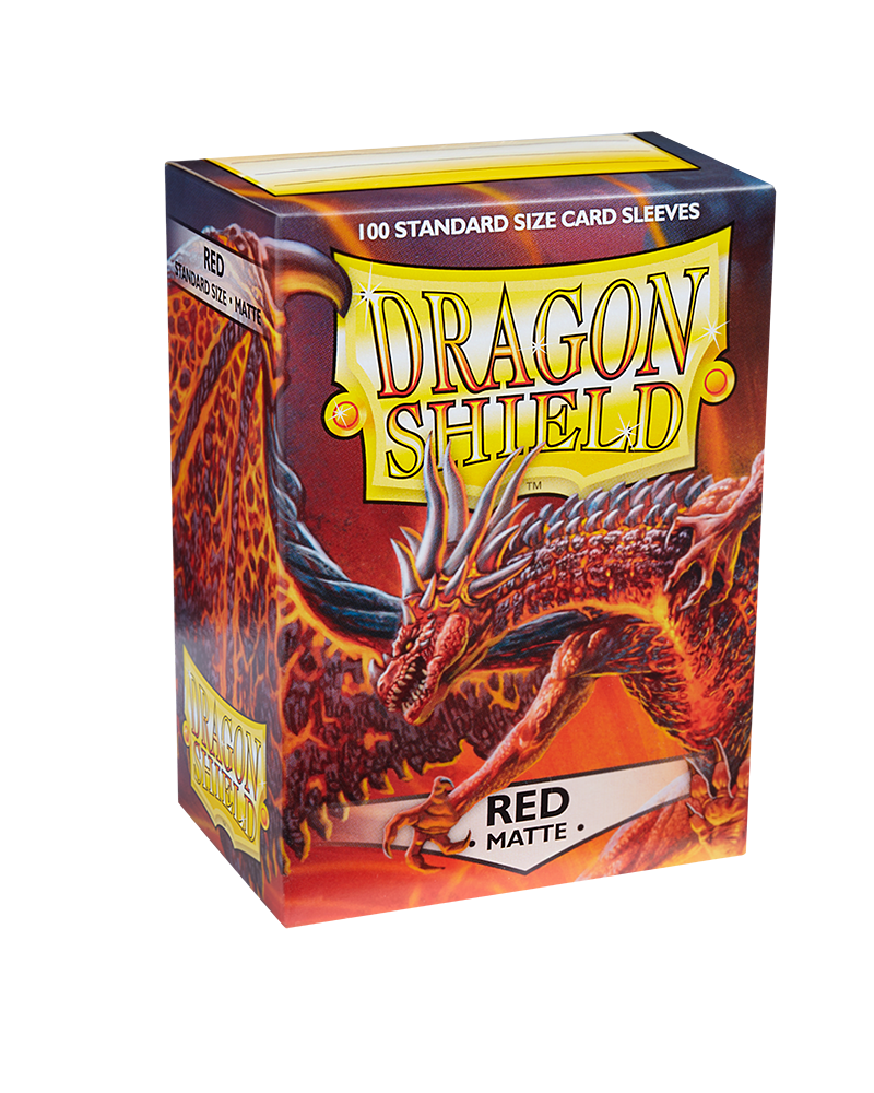 Dragon Shield Sleeve Matte Standard Size 100pcs - Red Matte-Dragon Shield-Ace Cards &amp; Collectibles