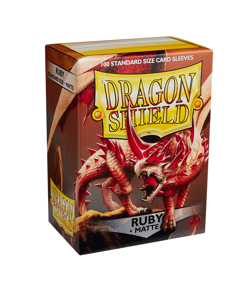 Dragon Shield Sleeve Matte Standard Size 100pcs - Ruby Matte-Dragon Shield-Ace Cards &amp; Collectibles