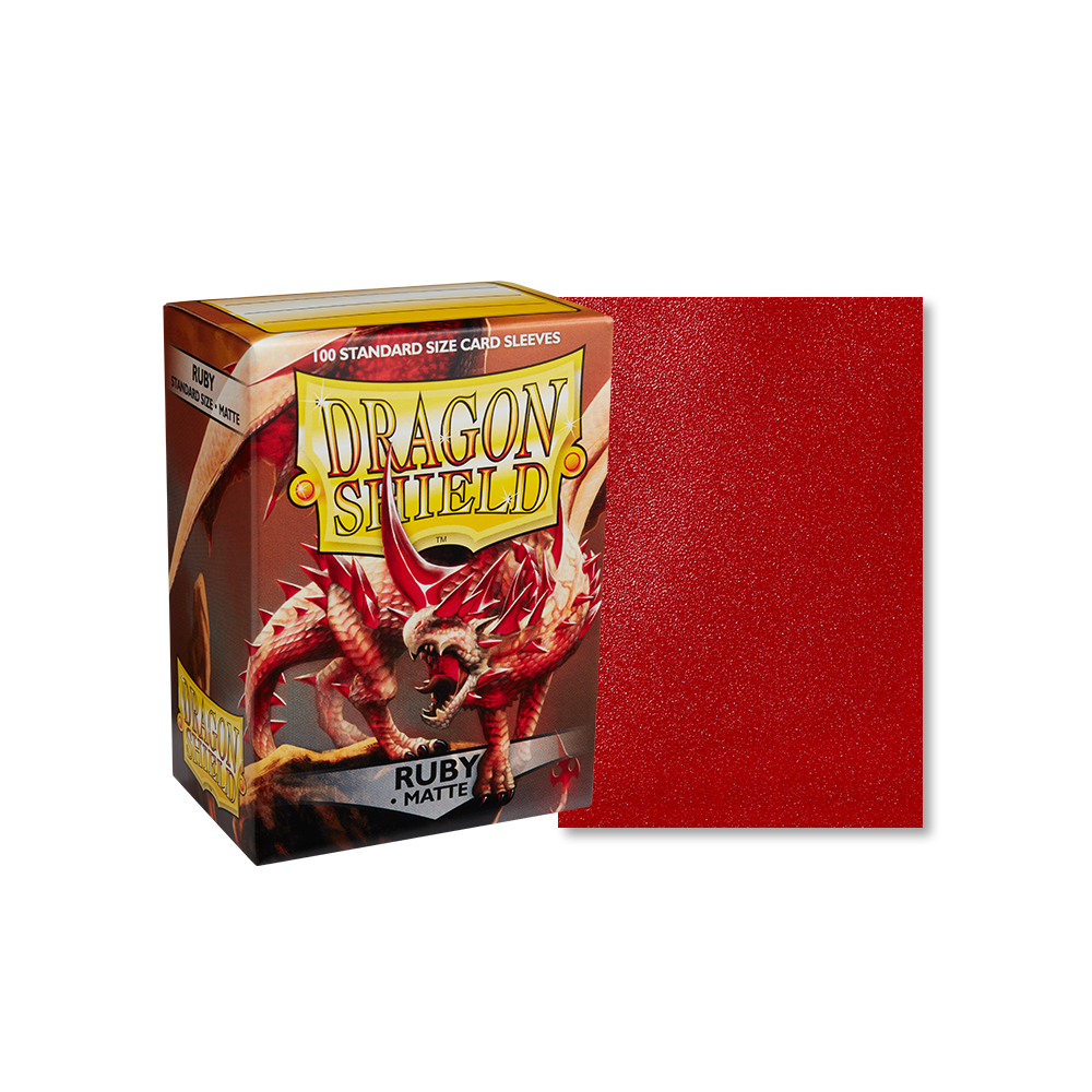 Dragon Shield Sleeve Matte Standard Size 100pcs - Ruby Matte-Dragon Shield-Ace Cards & Collectibles