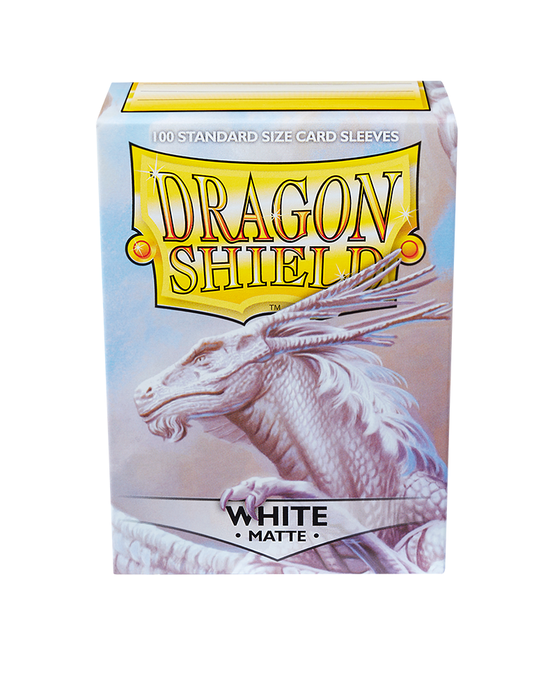 Dragon Shield Sleeve Matte Standard Size 100pcs - White Matte-Dragon Shield-Ace Cards &amp; Collectibles