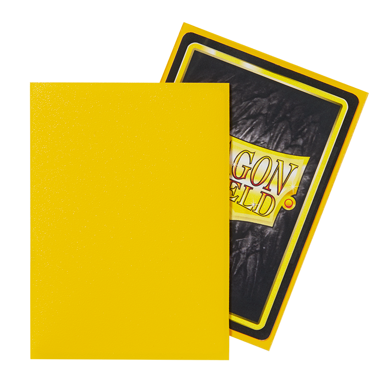 Dragon Shield Sleeve Matte Standard Size 100pcs - Yellow Matte-Dragon Shield-Ace Cards &amp; Collectibles