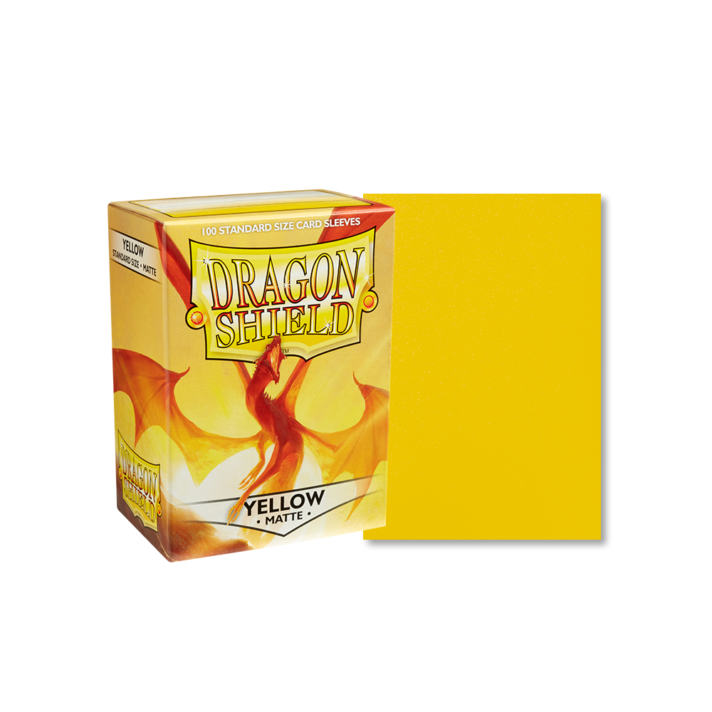 Dragon Shield Sleeve Matte Standard Size 100pcs - Yellow Matte-Dragon Shield-Ace Cards & Collectibles
