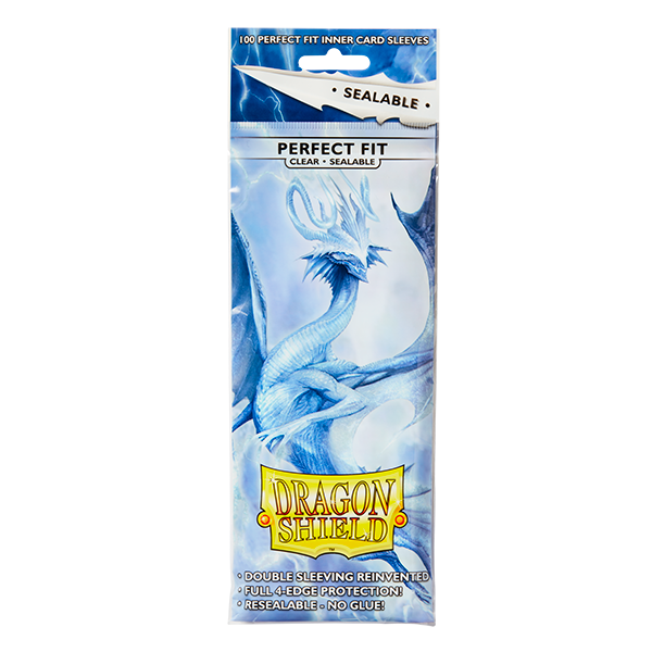 Dragon Shield Sleeve Perfect Fit Standard Size 100pcs - Sealable (Clear)-Dragon Shield-Ace Cards & Collectibles