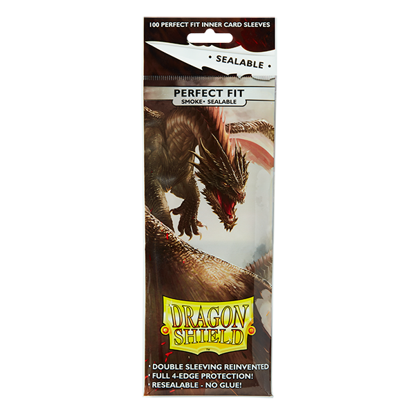 Dragon Shield Sleeve Perfect Fit Standard Size 100pcs - Sealable (Smoke)-Dragon Shield-Ace Cards & Collectibles