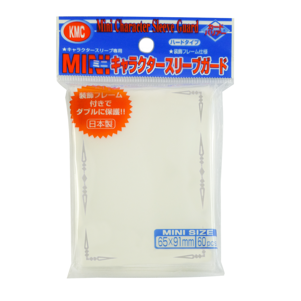 KMC Sleeve Character Sleeve Guard Mini Size 60pcs (Silver Frame)-KMC-Ace Cards &amp; Collectibles