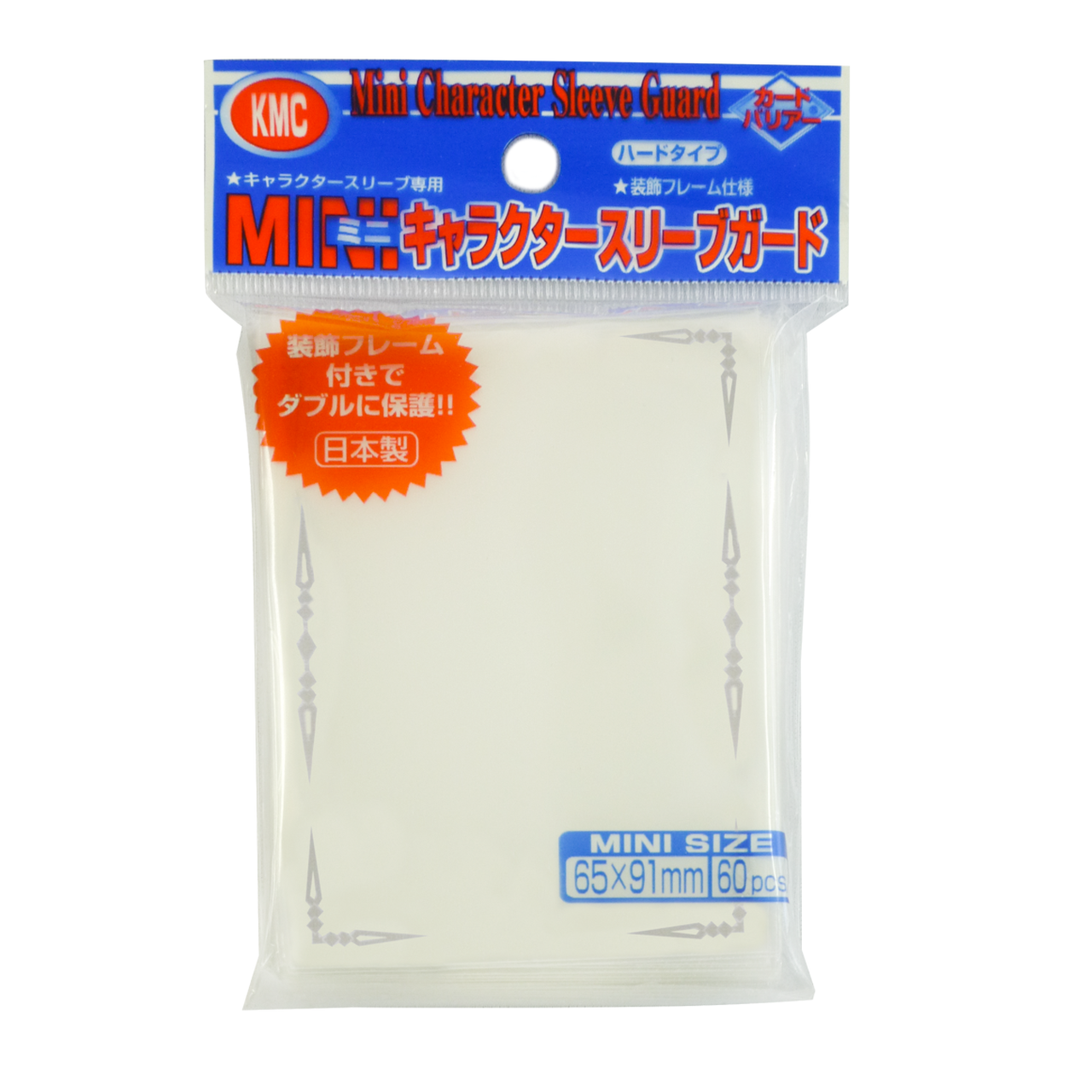 KMC Sleeve Character Sleeve Guard Mini Size 60pcs (Silver Frame)-KMC-Ace Cards & Collectibles