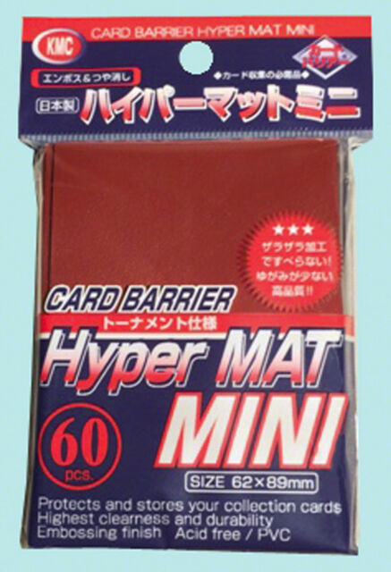 KMC Sleeve Hyper Mat Mini Size 60pcs - Red-KMC-Ace Cards &amp; Collectibles