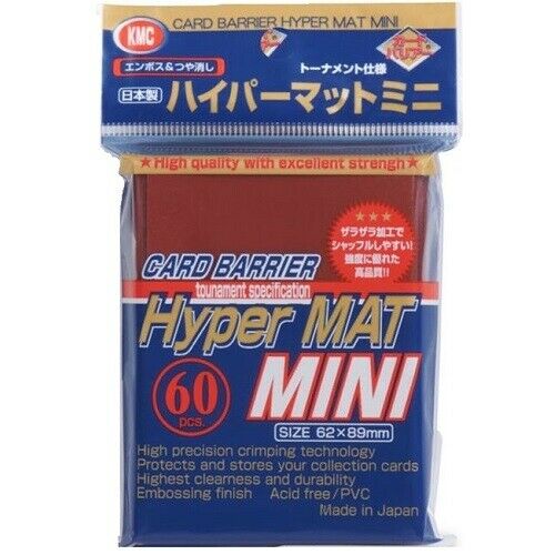 KMC Sleeve Hyper Mat Mini Size 60pcs - Red-KMC-Ace Cards & Collectibles
