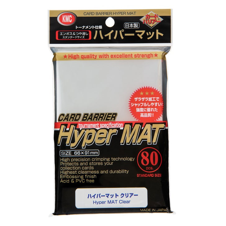 KMC Sleeve Hyper Mat Standard Size 80pcs - Clear-KMC-Ace Cards &amp; Collectibles