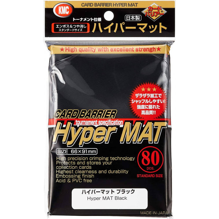 KMC Sleeve Hyper Mat Standard Size 80pcs - Mat Black-KMC-Ace Cards &amp; Collectibles