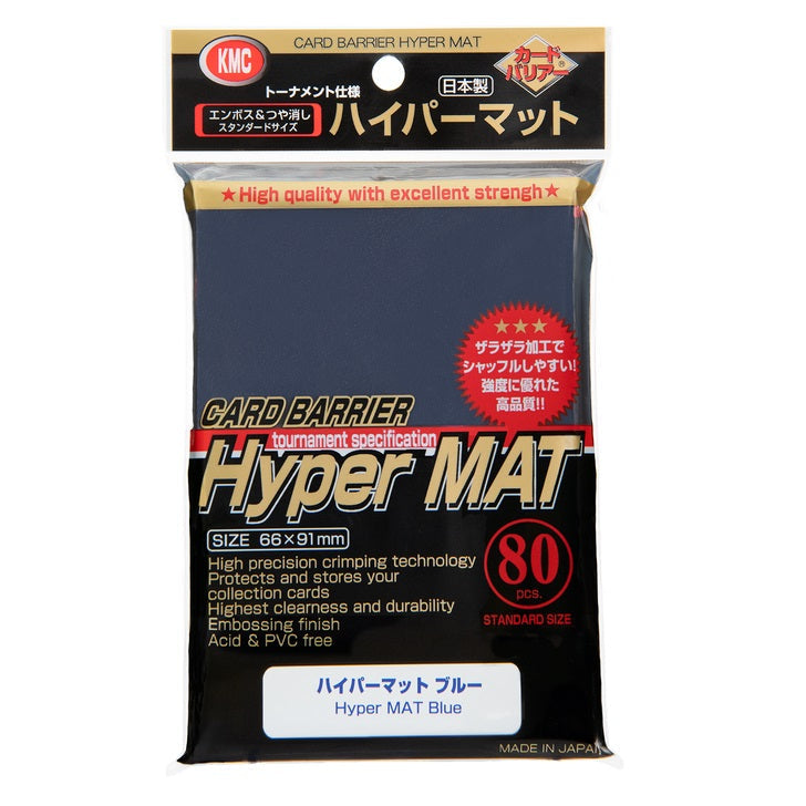 KMC Sleeve Hyper Mat Standard Size 80pcs - Mat Blue-KMC-Ace Cards & Collectibles