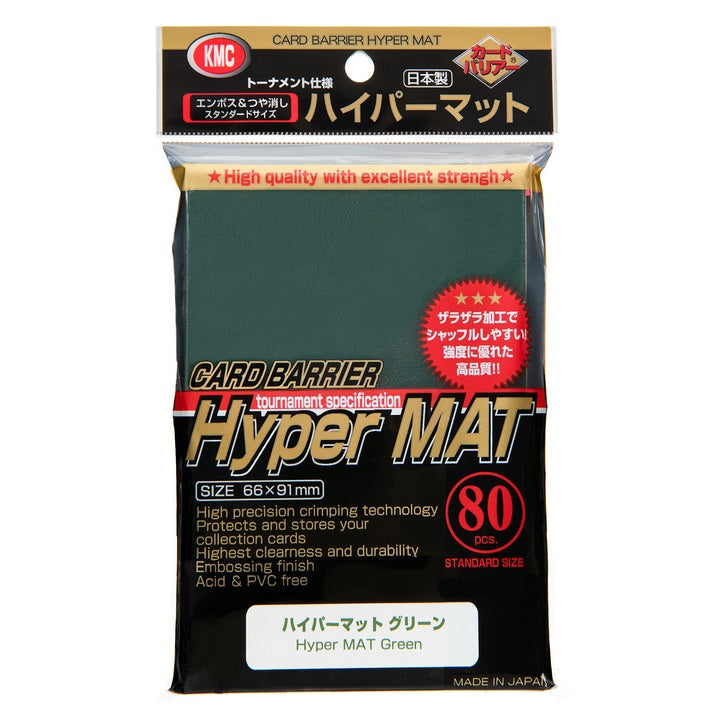KMC Sleeve Hyper Mat Standard Size 80pcs - Mat Green-Mat Green-KMC-Ace Cards & Collectibles