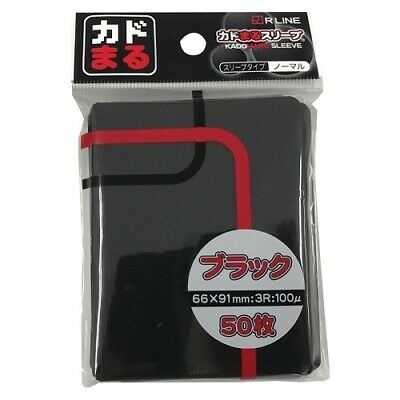KadoMaru Sleeve Standard Size Normal Black 50 Sleeve Pack-R Line-Ace Cards & Collectibles