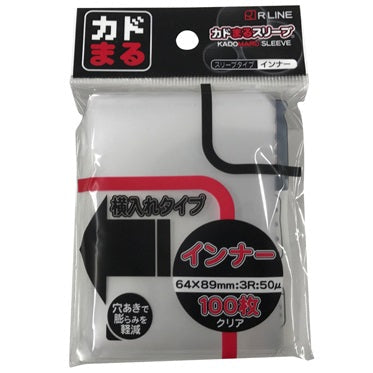 KadoMaru Sleeve Standard Size Side Inner Clear 100 Sleeve Pack-R Line-Ace Cards & Collectibles