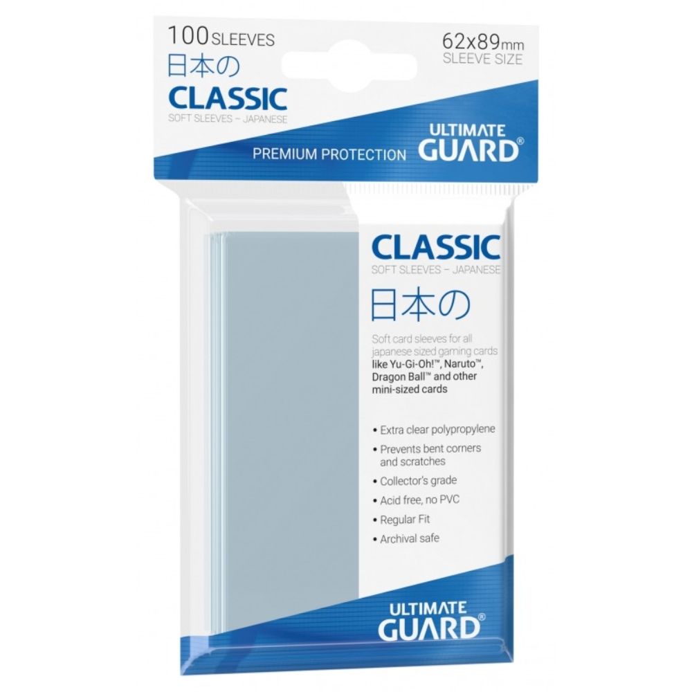 Ultimate Guard Card Sleeve Classic Soft Sleeves - Japanese Size 100pcs