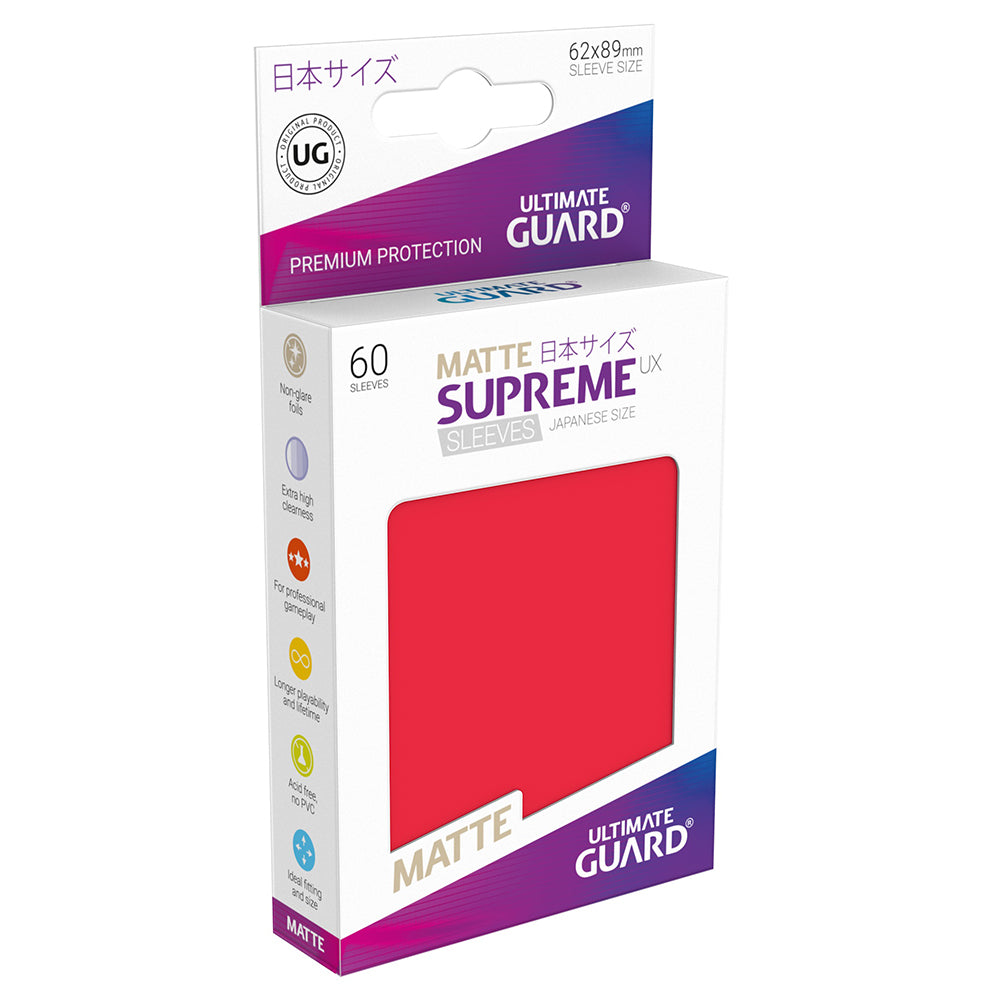 Ultimate Guard Supreme UX Sleeves Japanese Size Matte Red - 60pcs