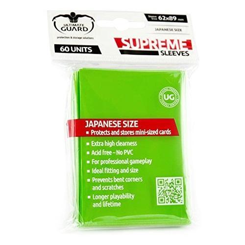 Ultimate Guard Card Sleeve Supreme Japanese Size 60pcs - Light Green