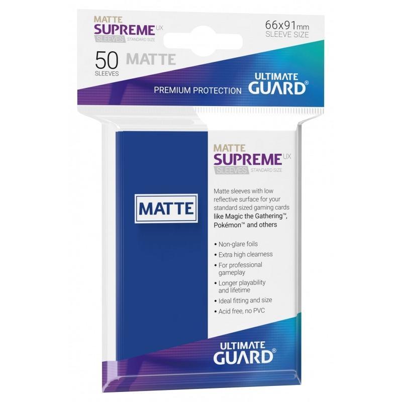 Ultimate Guard Card Sleeves Supreme UX Matte Standard Size - Blue
