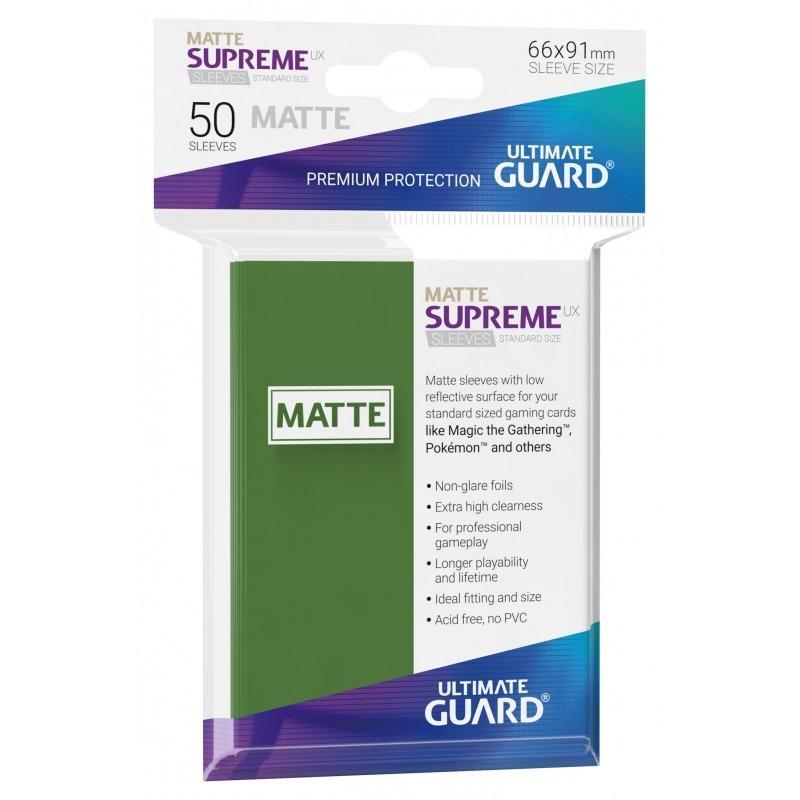Ultimate Guard Card Sleeves Supreme UX Matte Standard Size - Green