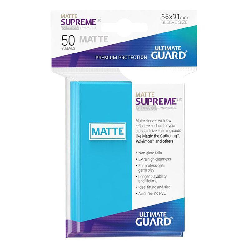 Ultimate Guard Card Sleeves Supreme UX Matte Standard Size - Light Blue