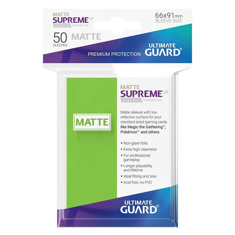 Ultimate Guard Card Sleeves Supreme UX Matte Standard Size - Light Green