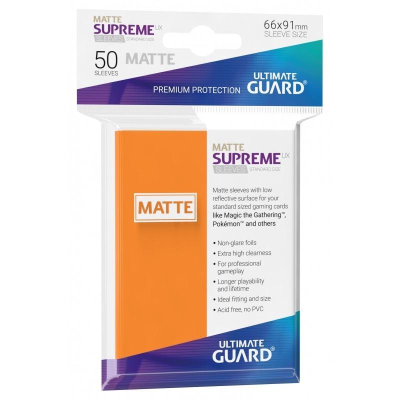 Ultimate Guard Card Sleeves Supreme UX Matte Standard Size - Orange