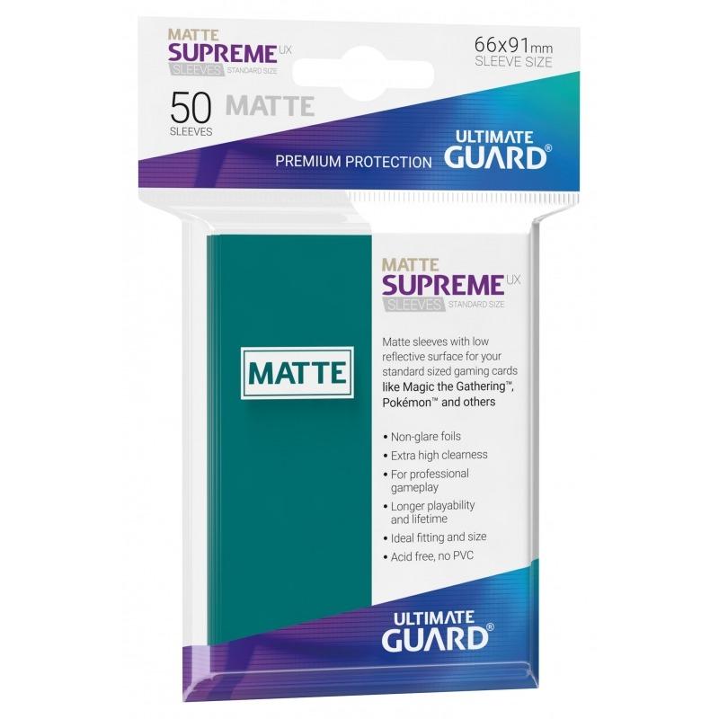 Ultimate Guard Card Sleeves Supreme UX Matte Standard Size - Petrol