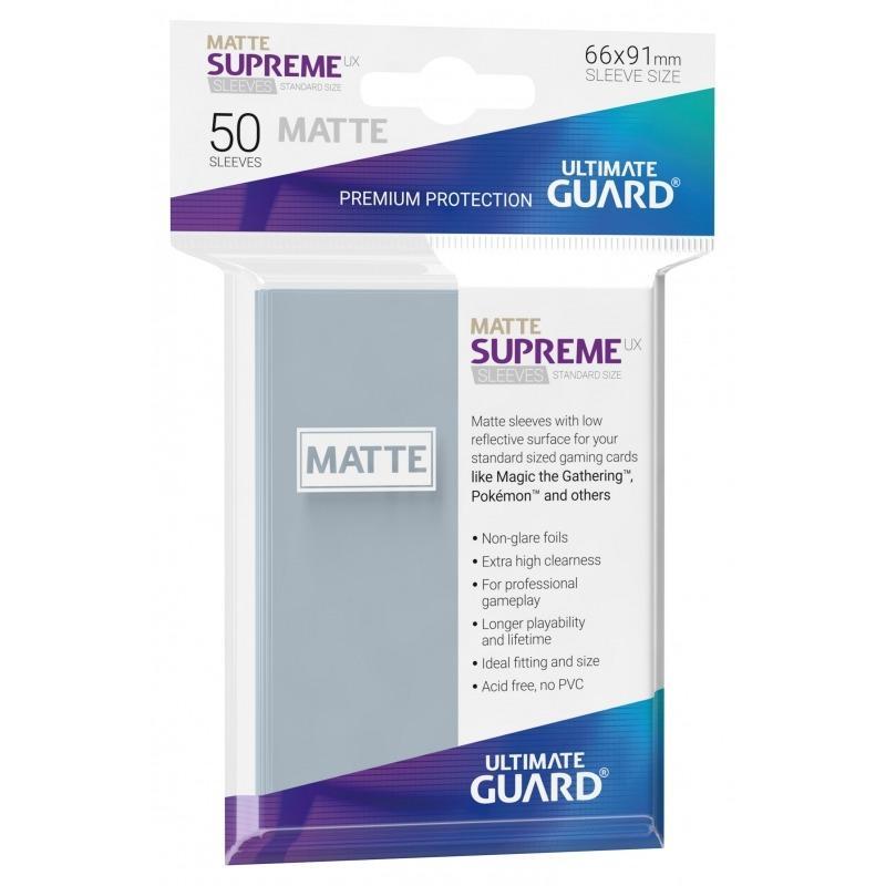 Ultimate Guard Card Sleeves Supreme UX Matte Standard Size - Transparent