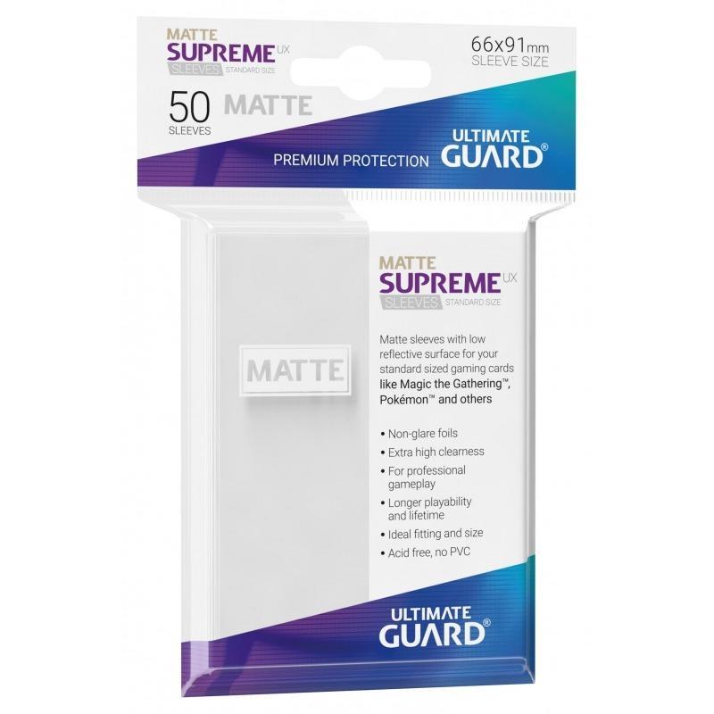 Ultimate Guard Card Sleeves Supreme UX Matte Standard Size - White