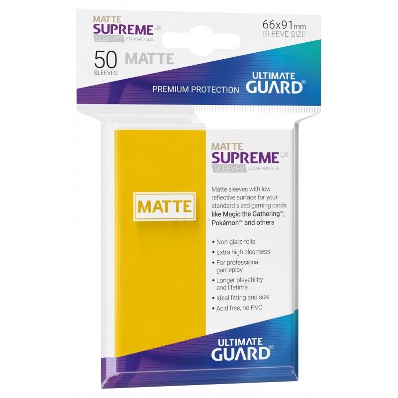 Ultimate Guard Card Sleeves Supreme UX Matte Standard Size - Yellow