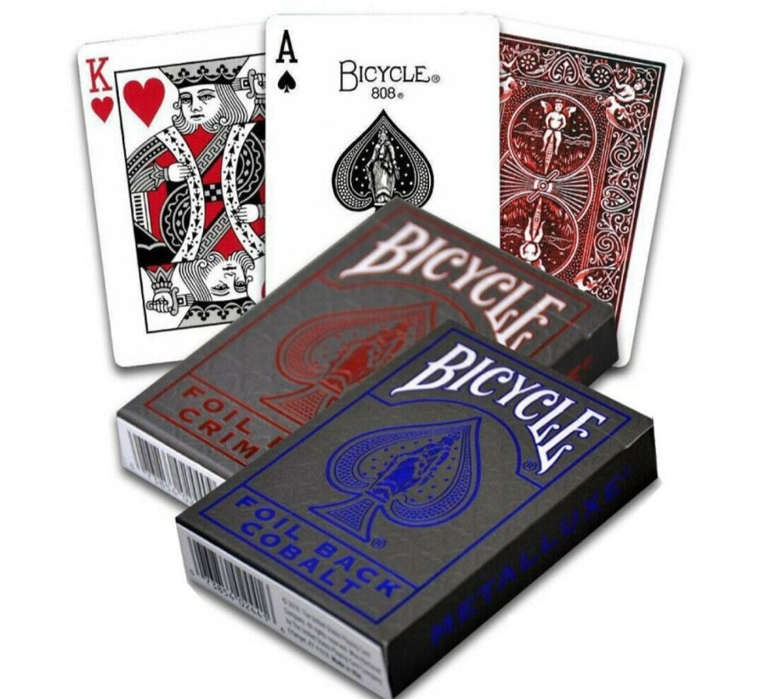Bicycle Foil Back Playing Cards-Cobalt (Blue)-United States Playing Cards Company-Ace Cards & Collectibles