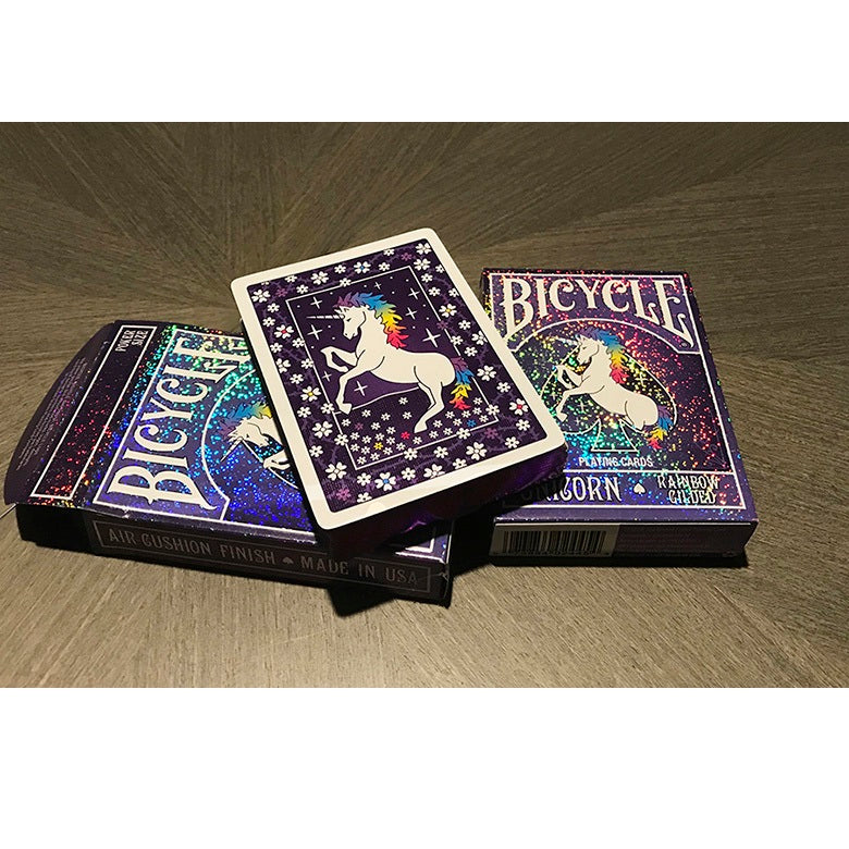 Bicycle Unicorn Playing Cards-Rainbow Gilded Unicorn-United States Playing Cards Company-Ace Cards &amp; Collectibles