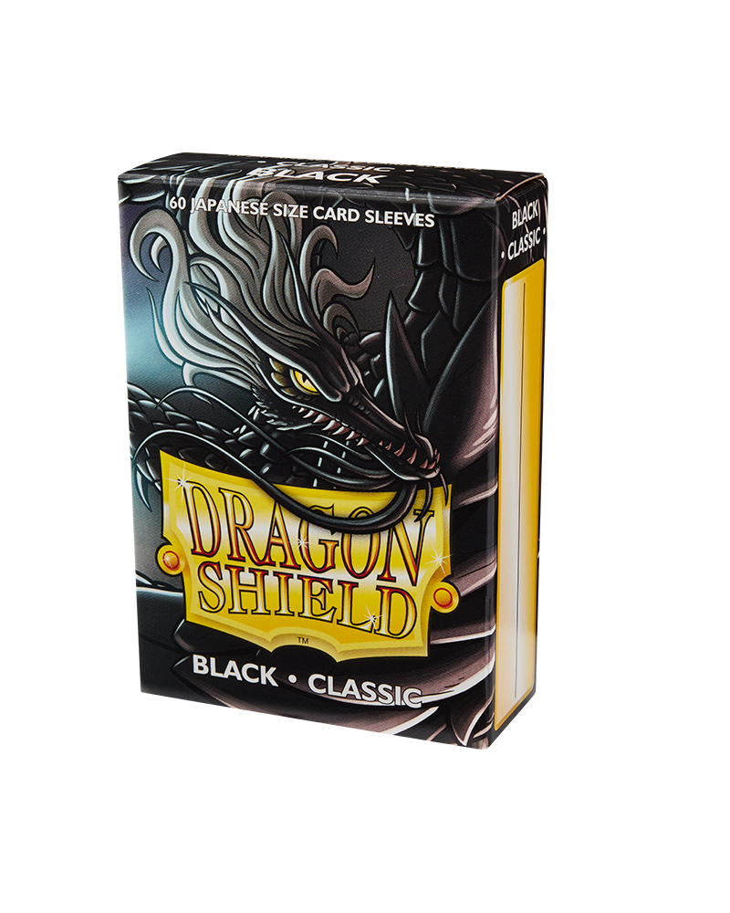 Dragon Shield Sleeve Classic Small Size 60pcs - Classic Black (Japanese Size)