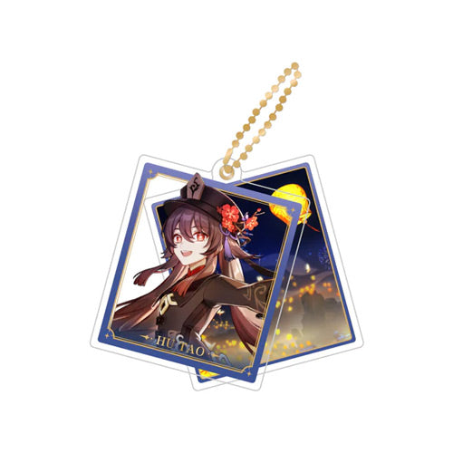 miHoYo Genshin Impact Slide Acrylic Keychain Series-Hutao-miHoYo-Ace Cards &amp; Collectibles