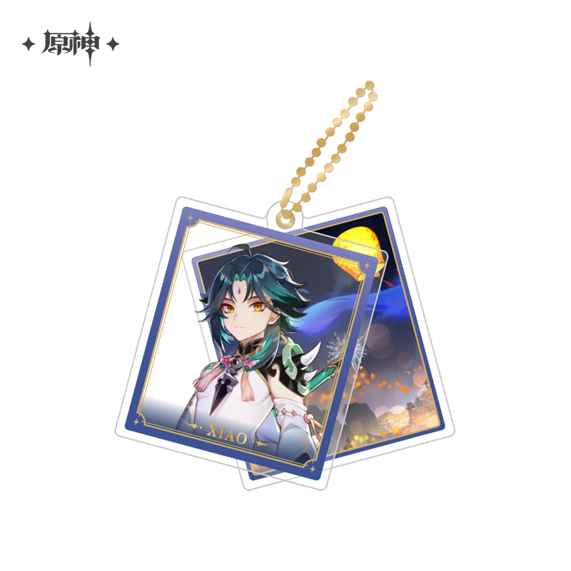 miHoYo Genshin Impact Slide Acrylic Keychain Series-Xiao-miHoYo-Ace Cards &amp; Collectibles