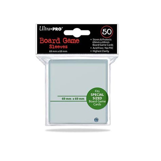 Ultra PRO Board Game Card Sleeve 50ct Fits Special Sized [69mm X 69mm] (Clear)