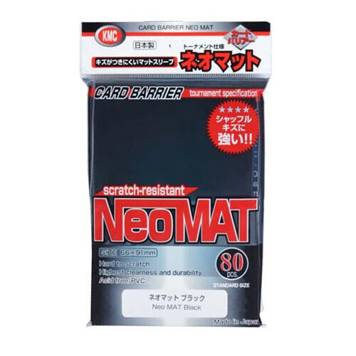 KMC Sleeve Neo Mat Standard Size 80pcs ~ Black