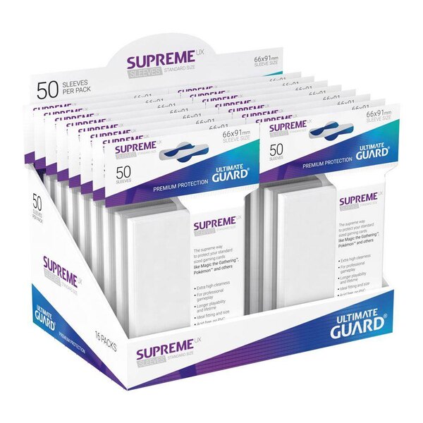 Ultimate Guard Supreme UX Sleeves Standard Size White - 50pcs