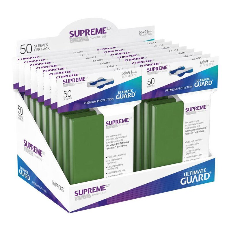 Ultimate Guard Supreme UX Sleeves Standard Size Green - 50pcs