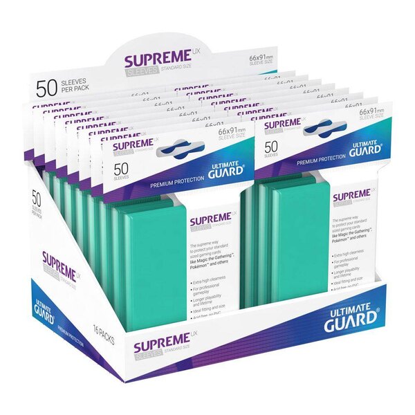 Ultimate Guard Supreme UX Sleeves Standard Size Turquoise - 50pcs