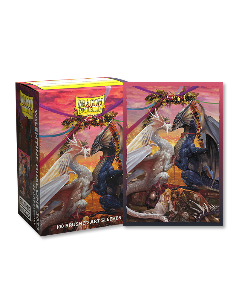 Dragon Shield Brushed Art Sleeves Standard Size 100pcs - Valentine Dragons 2023